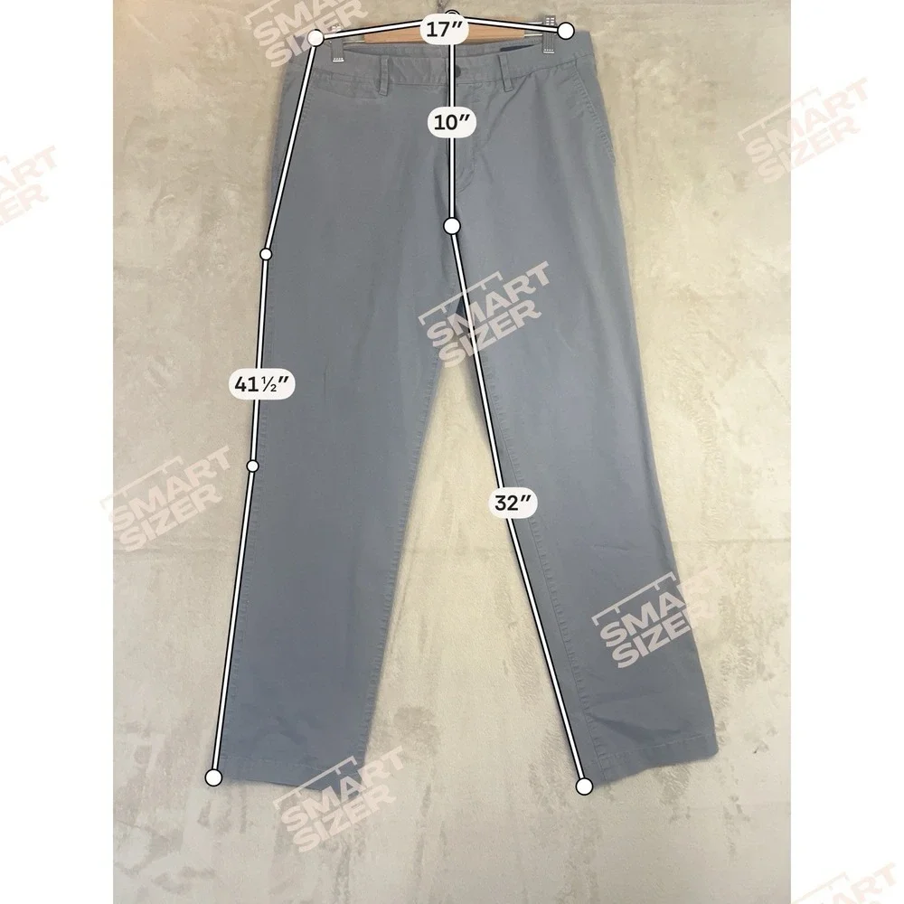 Bonobos Mens Straight Fit Chino Pants Grey Cotton‎ Blend 34x34 RN128054
